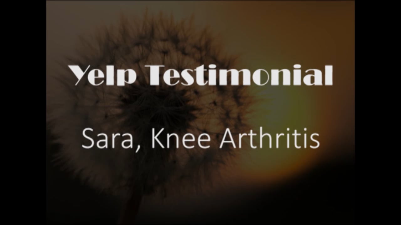 Sara yelp knee arthritis Testimonial for Pain Relief